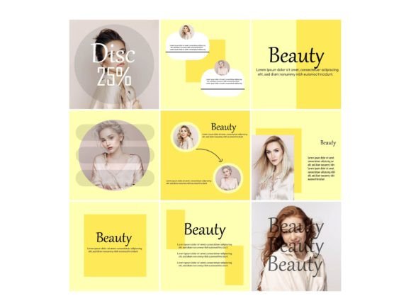 Download Media Social Template Color Yellow - Premium Resources