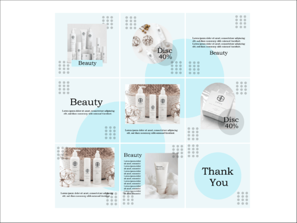 Download Media Social Template Color Light Blue - Premium Resources